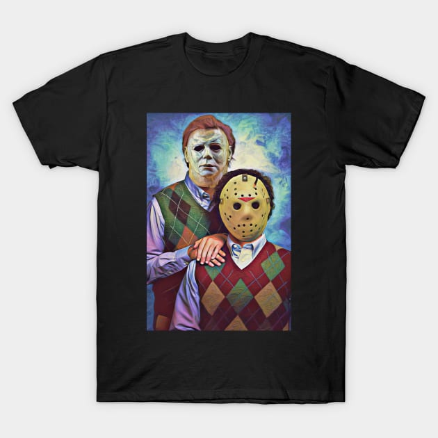 Horror Step Brothers halloween movie T-Shirt by CreatingChaos